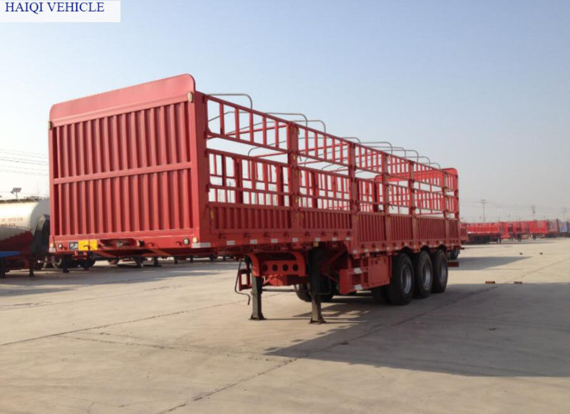 3 Axle 60 Ton Animal Transport Cargo Fence Semi Trailer