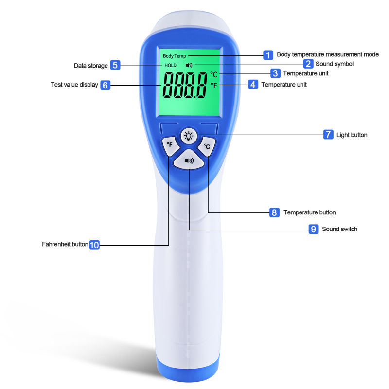 Non-Contact Infrared Digital Medical Equipment Temperature Sensor Forehead Thermometer