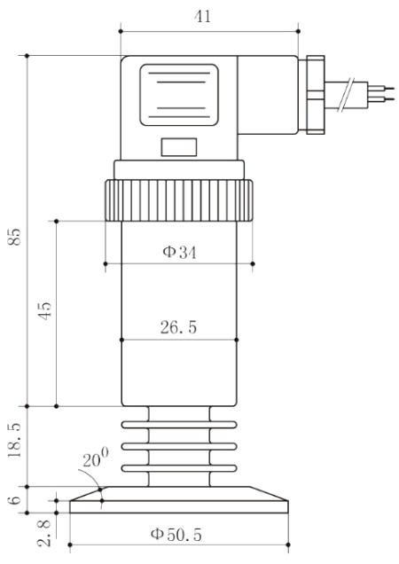 Flat film Clamp Hygienic Pressure Sensor Transmitter