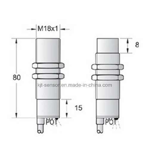 Cable Series M18 Capacitive Proximity Sensor with Plastic Housing
