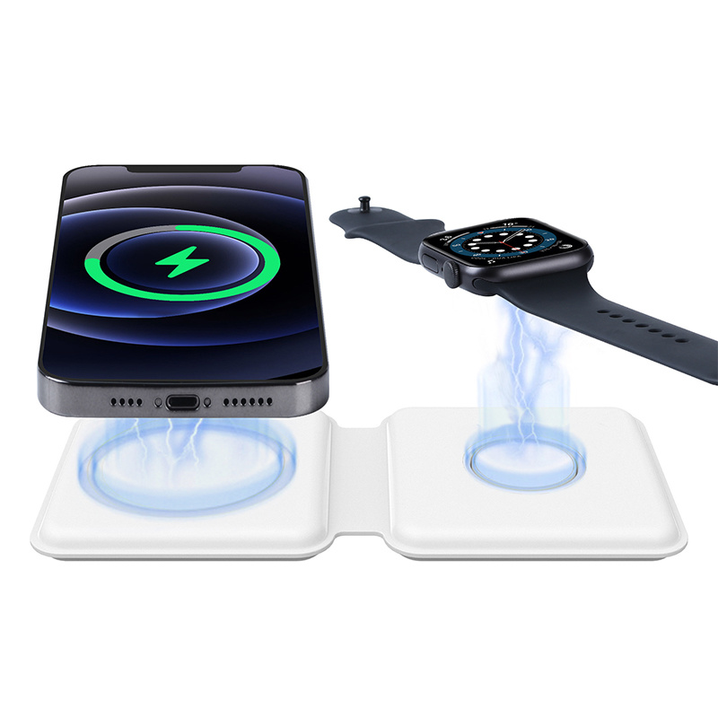 2 in 1 Wireless Charger 15W Qi Fast Wireless Charger Stand Wireless Charging Station