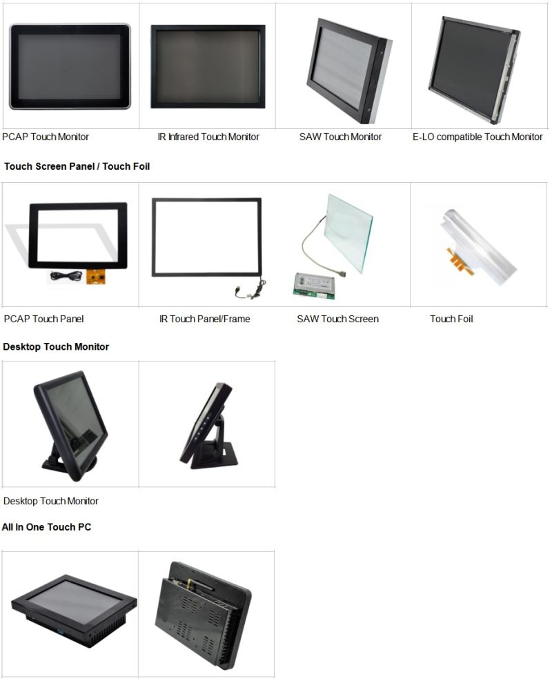 Wide Screen Open Frame 23.6'' Saw Touch Screen for Kiosk