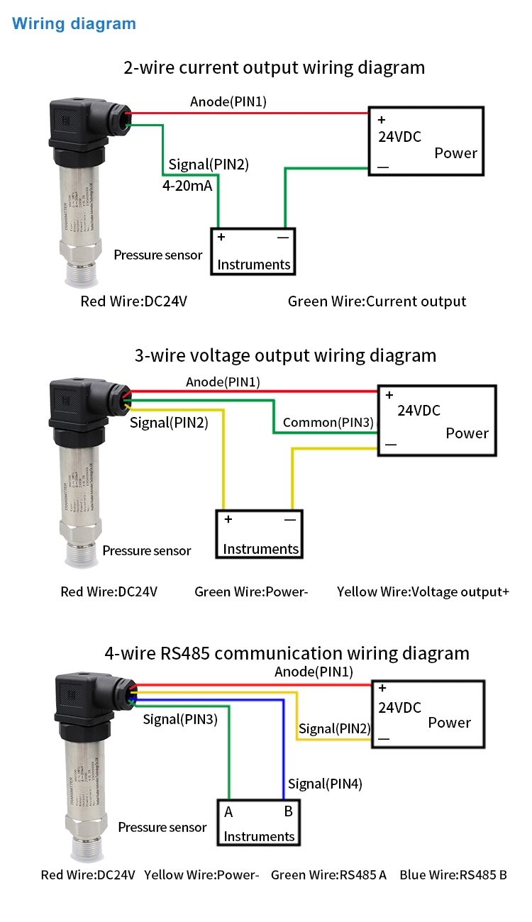24VDC Input 0 10 Bar Water Pressure Sensor 0 10V Output Analog Sensor Voltage