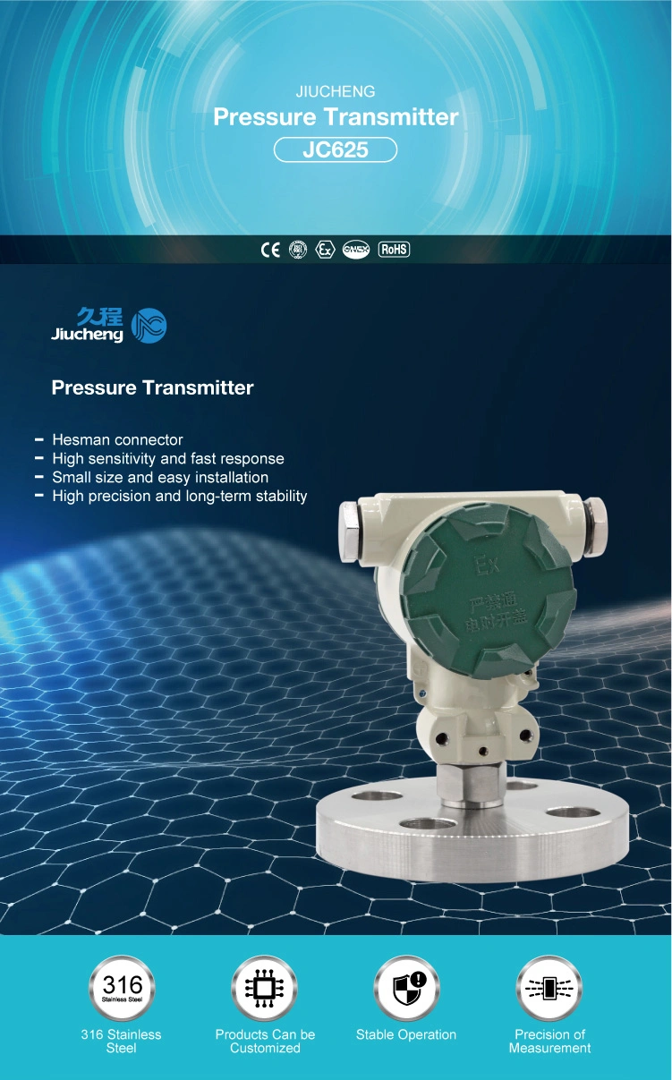 Pressure Tank Industry Water-Pipe Pressure Transducer / Sensor (JC625 -19)