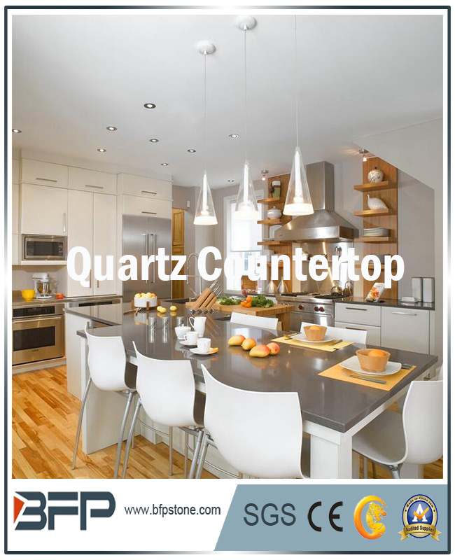 Black Quartz, Artificial Stone, White Quartz, Quartz Slabs for Kitchen Countertop