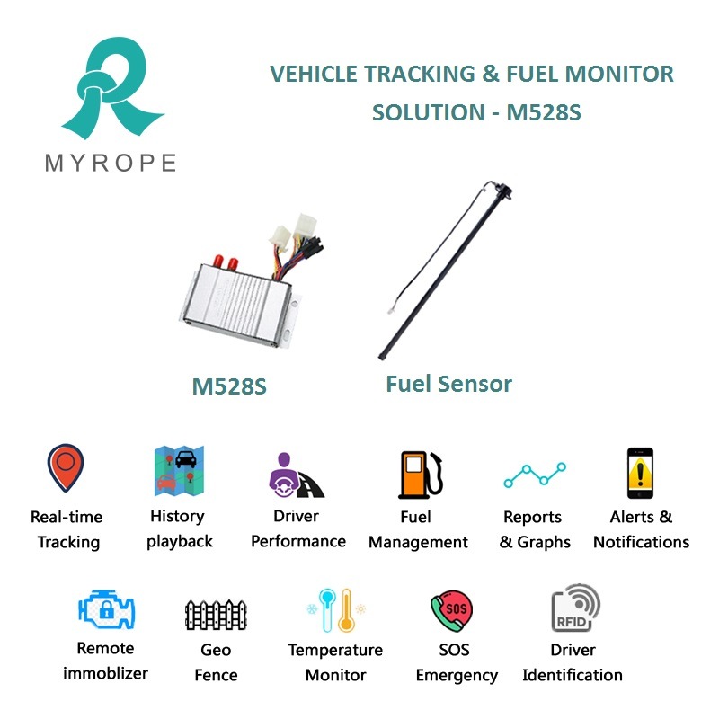 Truck GPS Tracker with Optional Fuel Sensor and Temperature Sensor