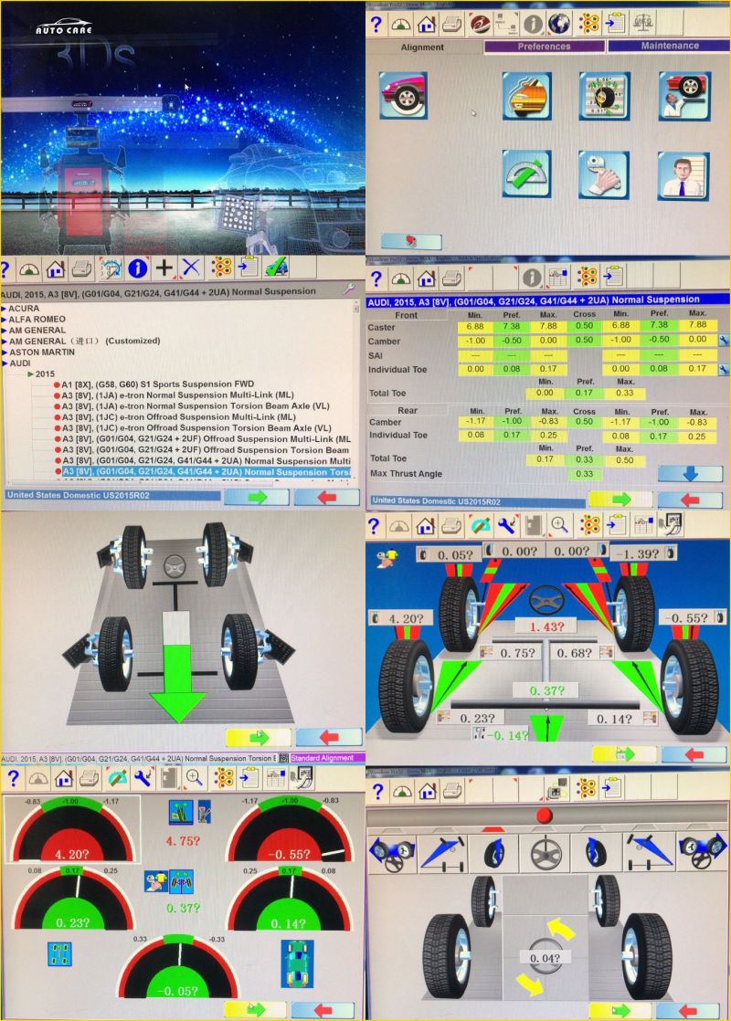 3D Car Wheel Balancing and Alignment Machine/Automotive Balancer Aligner Equipment Price