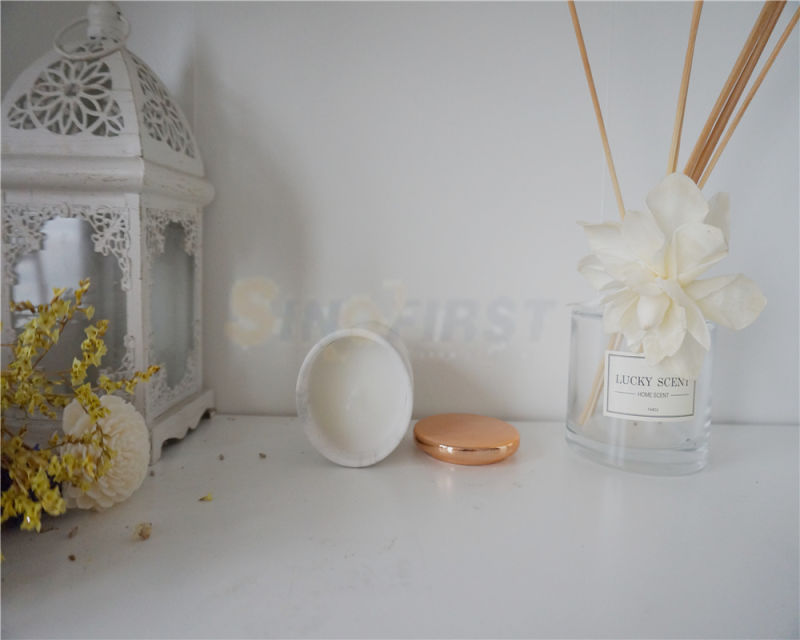 Scented Candle with Ceramic Candle Jar and Custom Pillar Candle