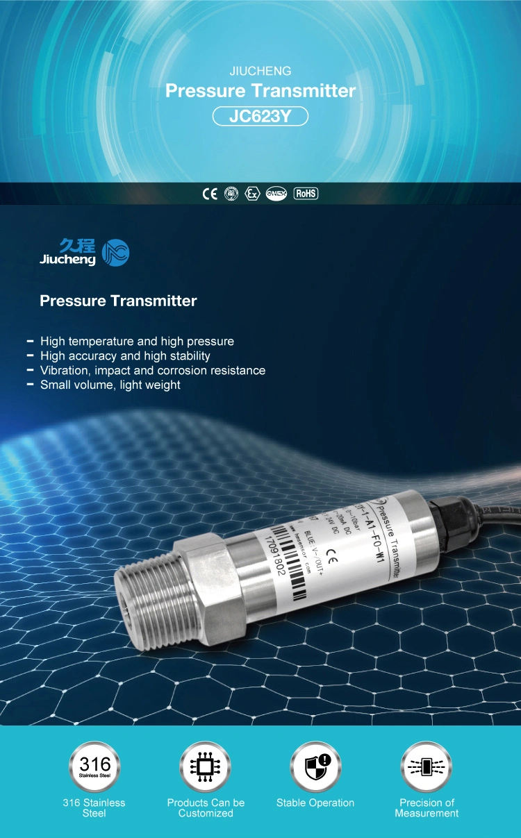 High Accuracy Hydraulic Oil Pressure Transducer 4 to 20mA Pressure Sensor (JC623Y-11)
