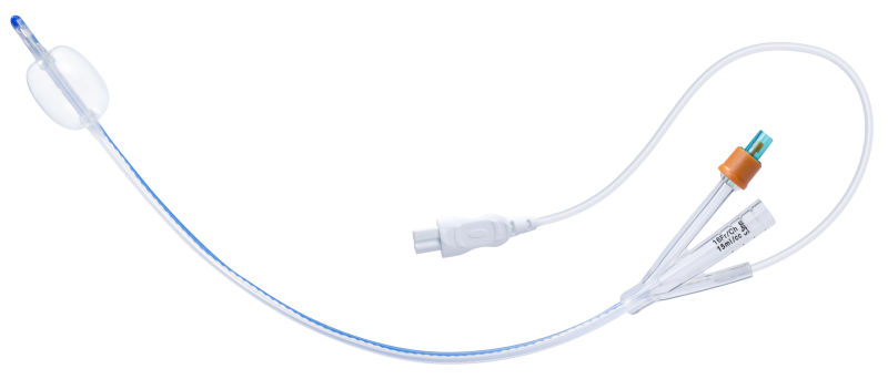 Ce Approved All Silicone Foley Catheter with Temperature Sensor