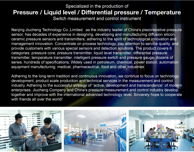 High Accuracy Oil Water Gas Pressure Sensor (JC622-18)