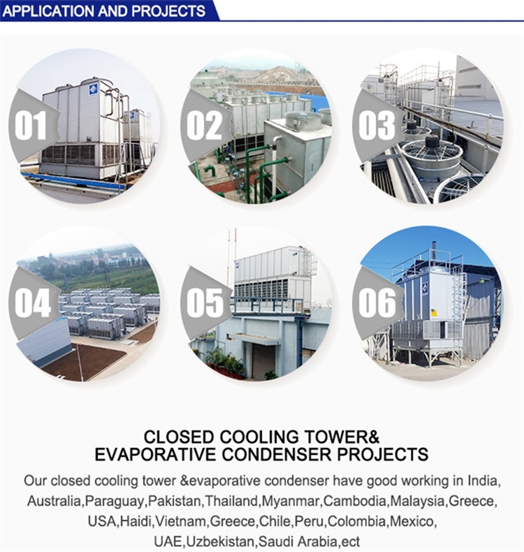 Evaporative Condenser Ammonia System Condensation Closed Cooling Tower