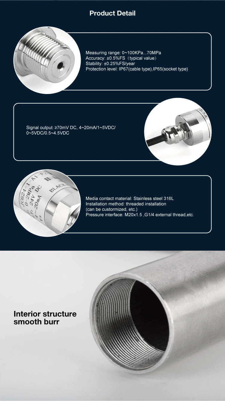 * Ceramic Pressure Transducer / Pressure Transmitter / Pressure Sensor (JC624-03)