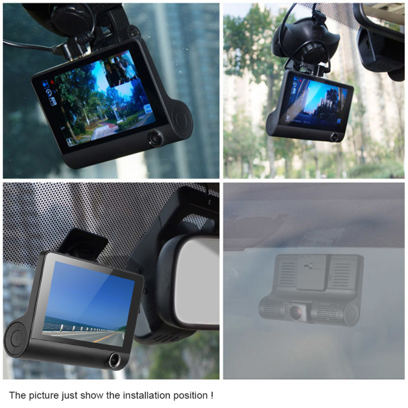 3 Lens Vehicle Camera Built in Loop Recording, G-Sensor