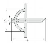 Adjustable Protractor 10-170 Degree for Angle Measurement