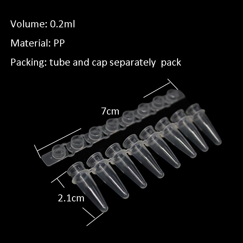Optical PCR Tube 0.1ml 0.2ml PCR Tubes Strips
