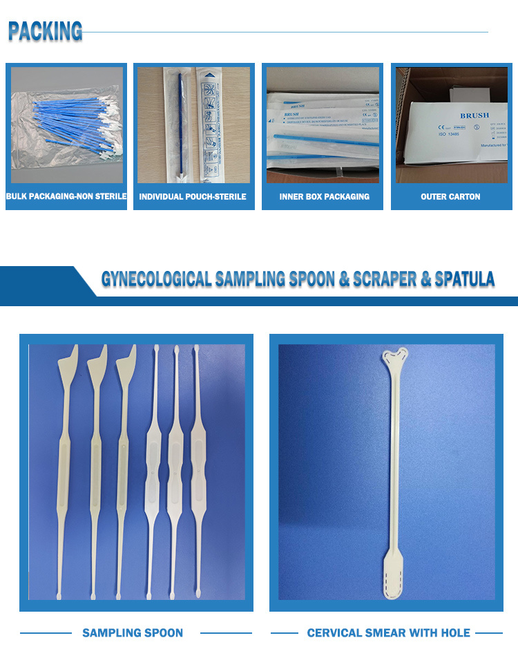 High Quality Hospital Use Disposable ABS Sterile Cervical Sample Spoon