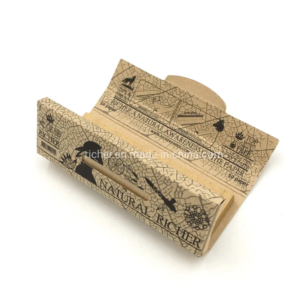 Unbleached Raw Quality Smoking Rolling Paper with Filter Tip