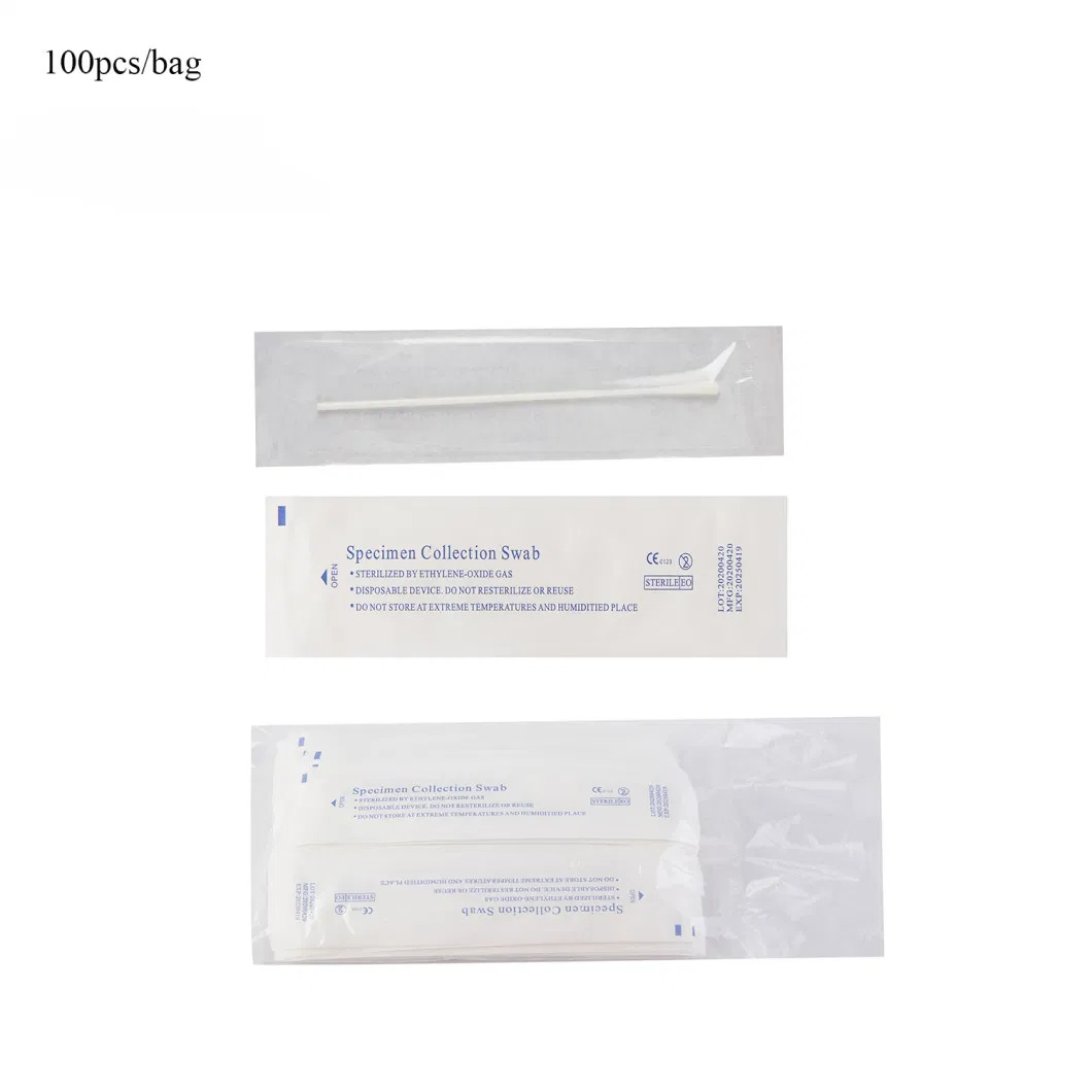 Disposable Medical Test ABS Sticks Virus Collection Nylon Nasopharyngeal Swab