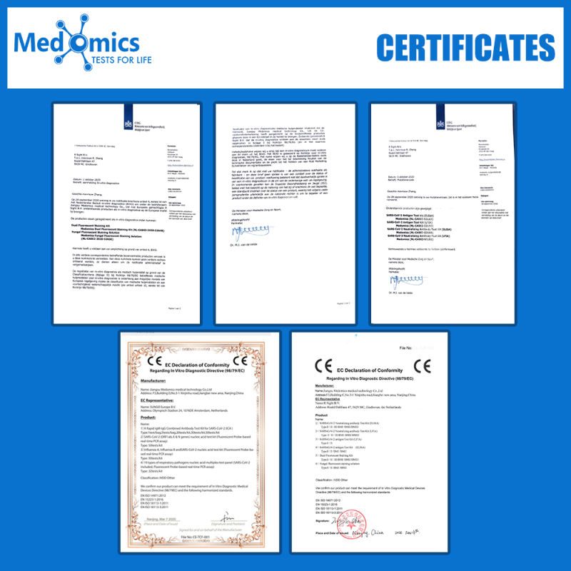 Medomics Rapid Test Disposable Medical Sterile Specimen Nasopharyngeal Nasal Swab