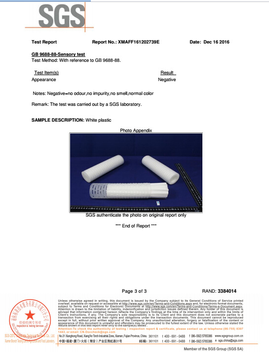 PP/PTFE Pleated Polypropylene 0.2 Micron Filter Cartridge with Absolutely Integrity Test