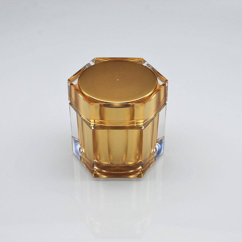Square 10g Orange Acrylic Cream Jar for Cosmetic Packaging (PPC-ACJ-085)