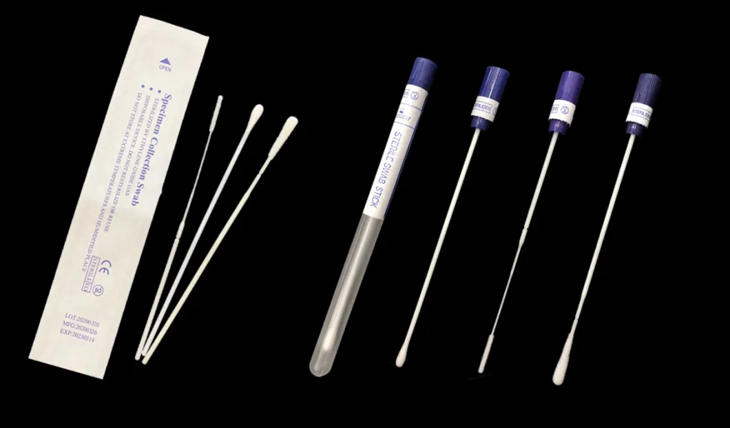 Sterile Flocked Test Sampling Nasopharyngeal Nasal Swab