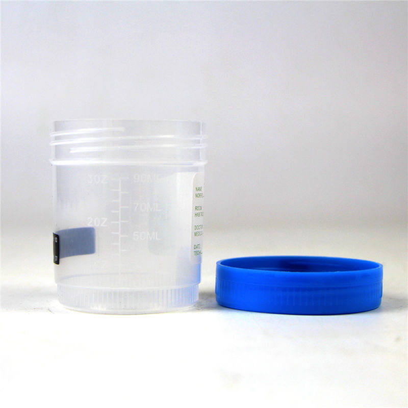 Sterile Specimen Urine Cup Collection Container Sample 90 Ml Urine Cup