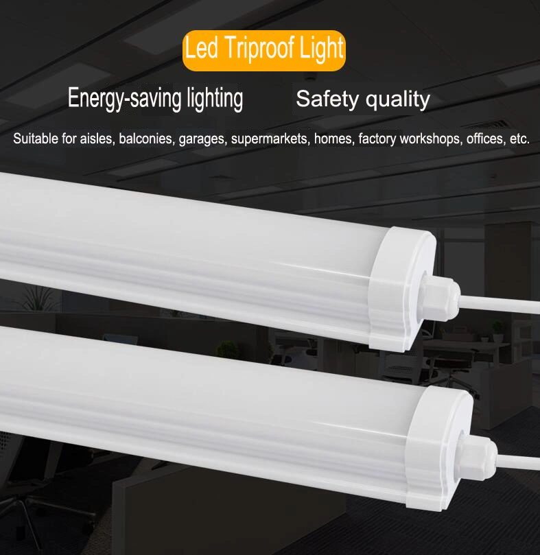 1200mm 36W LED Strip Light Tri-Proof Purification Lamp Integrated Bracket Lamp Fluorescent Lamp