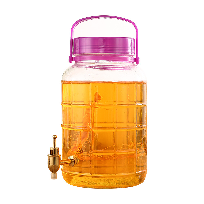 1L 3L 5L Glass Carboy Container with Tap