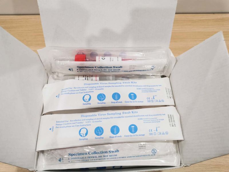 Medical Flocking Swab Kits and Sampling Container for Collecting Virus