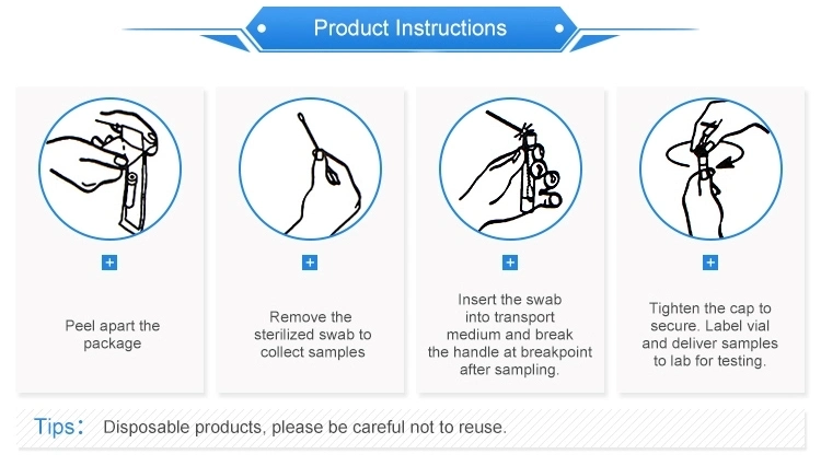 Viral Transport Swab with Polypropylene Tube Individually Wrapped