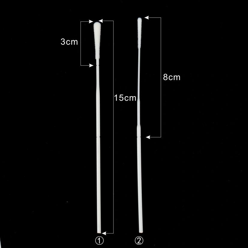 Disposable Medical Test ABS Sticks Virus Collection Nylon Nasopharyngeal Swab