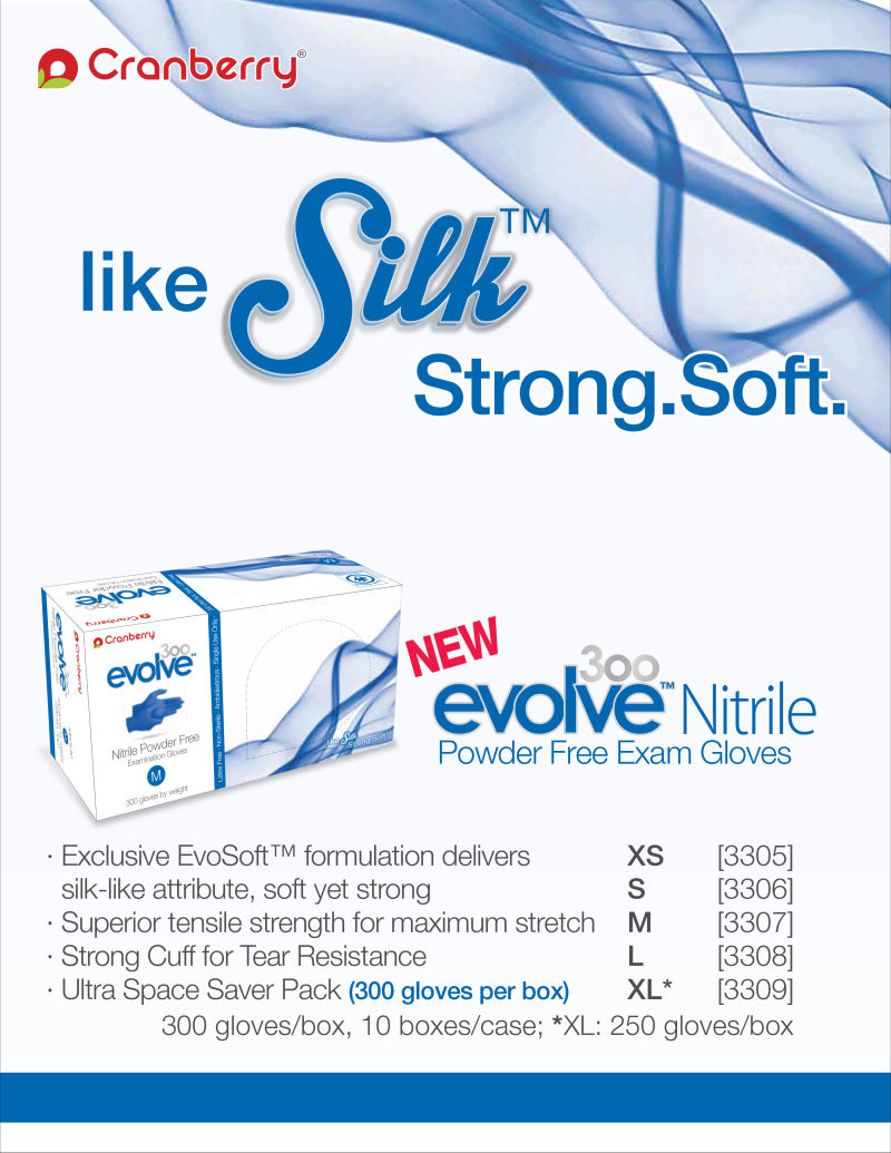 Evolve 300 Nitrile Gloves Latex-Free X-Large Non-Sterile Electra Blue 300/Bx