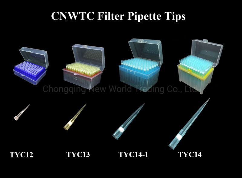 Sterile Filter Pipette Tip Transparent Blue Tip with Filter