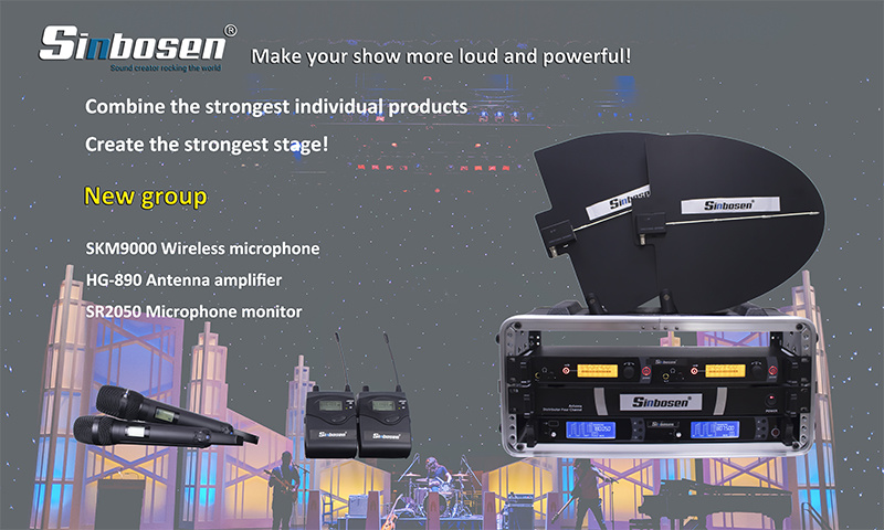 Skm9000 Sr2050 Hg-890 Wireless Microphone Iem Antenna Amplifier Stage Wireless Microphone System