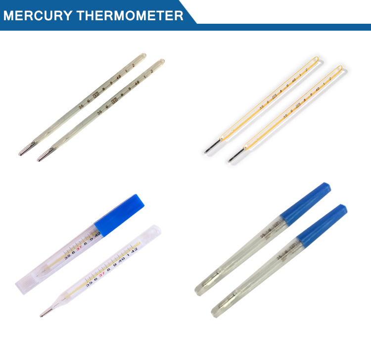 Medical Mercury Decorative Glass Thermometer Armpit Oral Clinical Thermometer