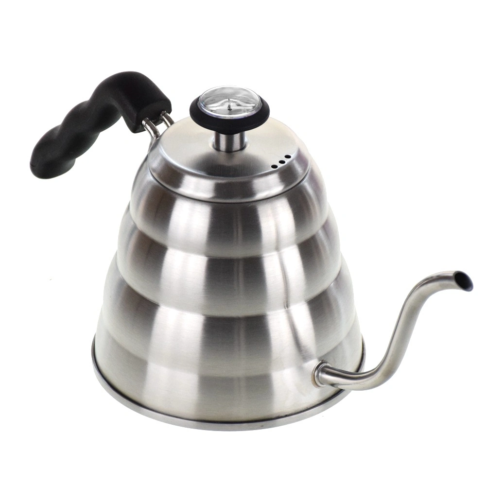 Coffee Kettle with Outstanding Thermometer (40floz) - Gooseneck Kettle - Triple Layer Stainless Steel Bottom Esg13851