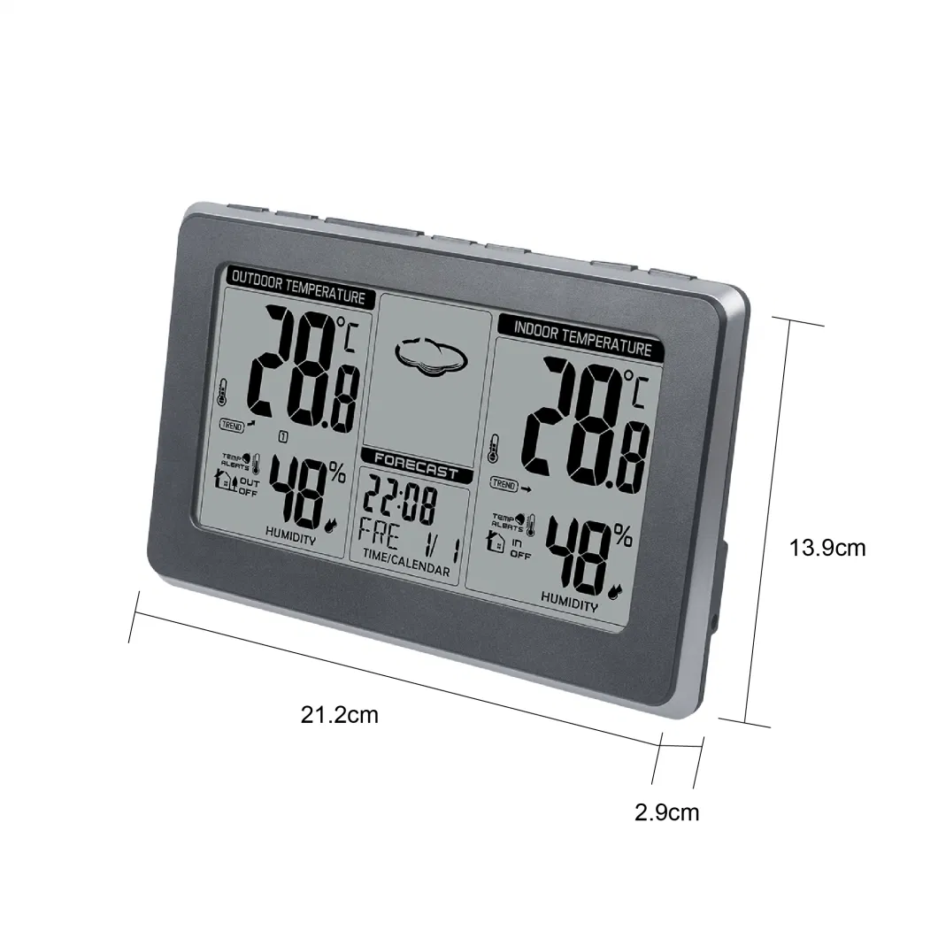 New Household Wireless Sensor Digital Automatic Weather Station Clock with Sound Controlled