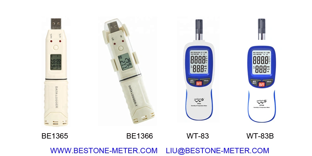 Digital Thermometer, Humidity and Temperature Meter Wt83b with Bluetooth