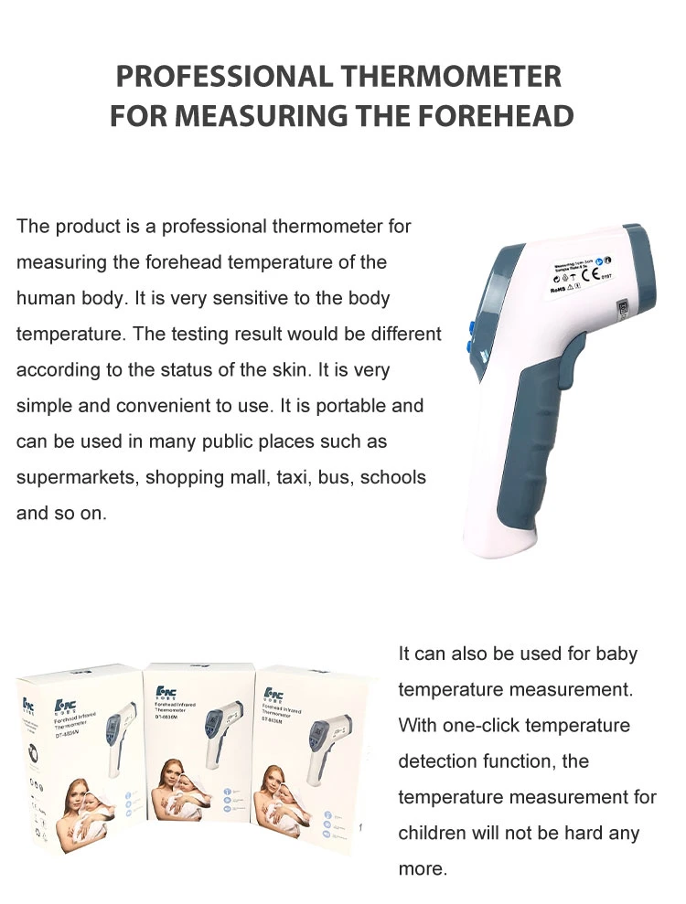 Free Shipping Non Contact Handheld Thermal Scanner Infrared Forehead Household Thermometers for Fever Scanning
