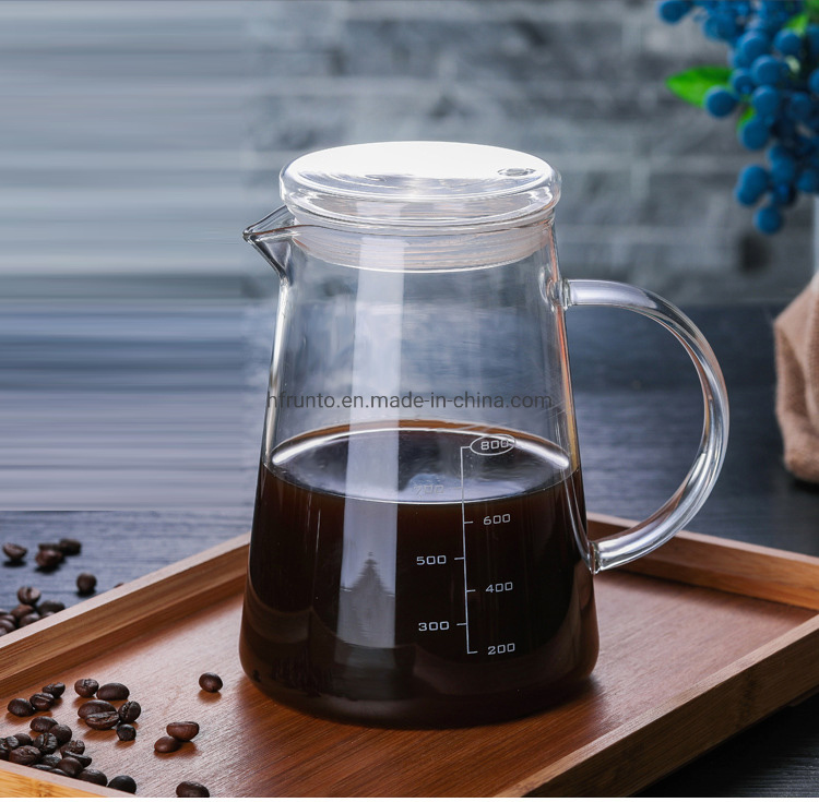 Eco-Friendly Glass Coffee Pot with Lid Best Quality Clear Coffee Pot Glass