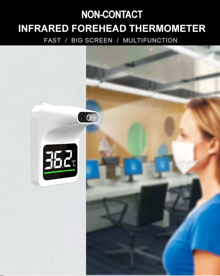 Wall Mounted Infrared Thermometer No Contact Forehead Thermometer