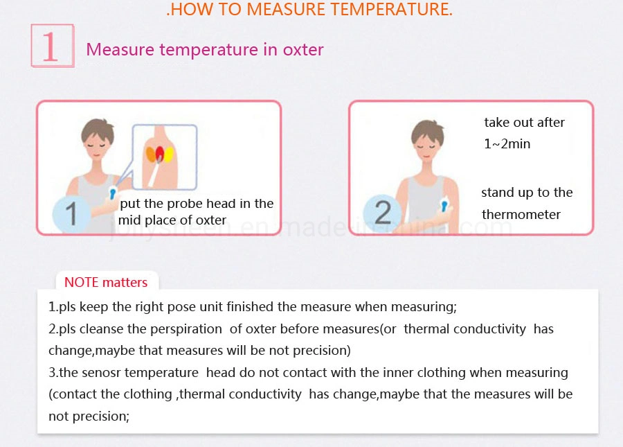 More Functions Digital Electronic Thermometer and Hygrometer with Ce for Medical Clinical Devices