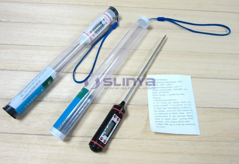 Instant Read 15/30/50cm Pin Probe Digital Food Cooking Thermometer