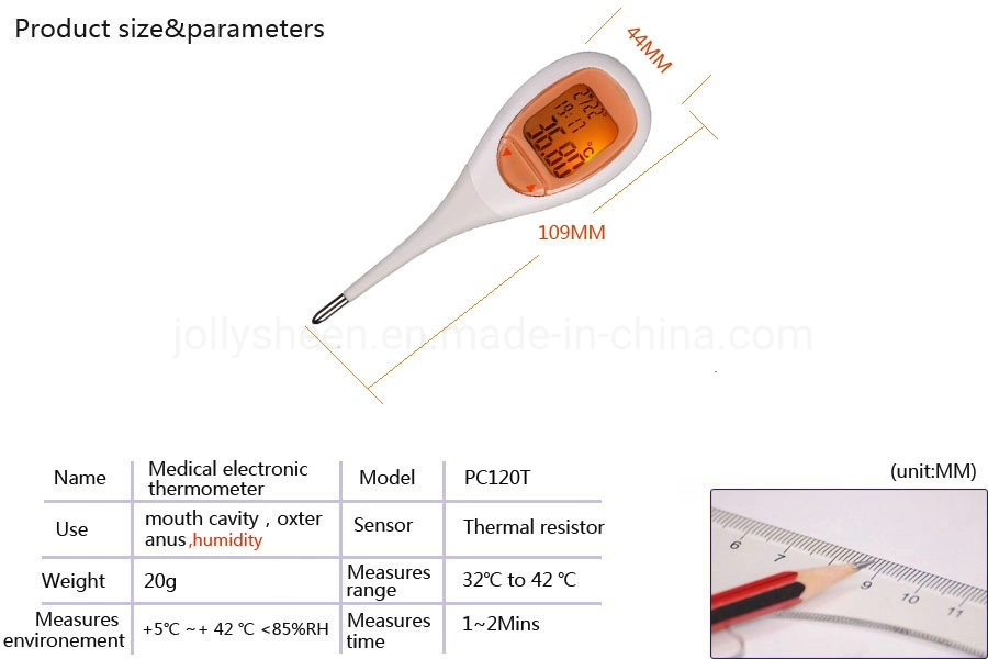 More Functions Digital Electronic Thermometer and Hygrometer with Ce for Medical Clinical Devices