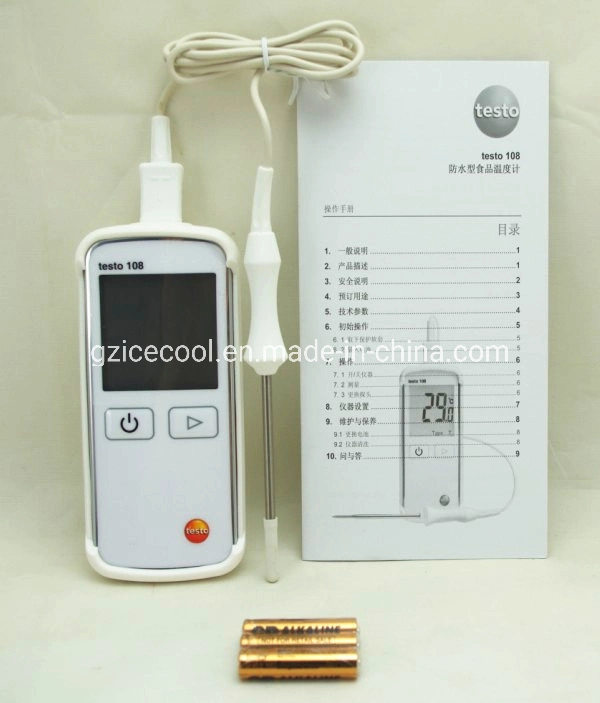Original Testo 108 Digital Food Thermometer No. 0563 1080 with Temperature Sensors