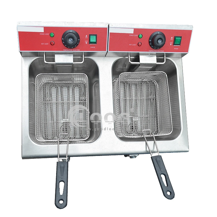 Commercial Double Tank and Basket Electric Donut Deep Fryer Waffle Fry Maker French Fries Machine