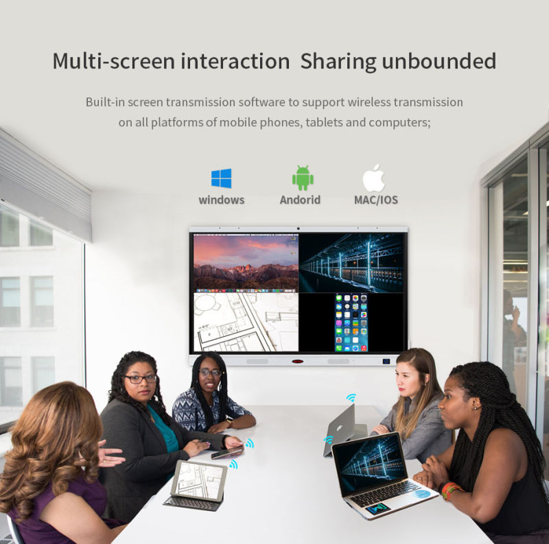 Gesture erase digital whiteboard digital whiteboard 65" office supply for meeting room