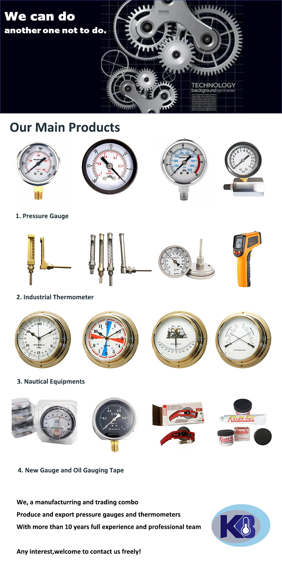 Wholesale Industrial Thermometers V-Line V Body Thermometer Marine Vline Thermometers